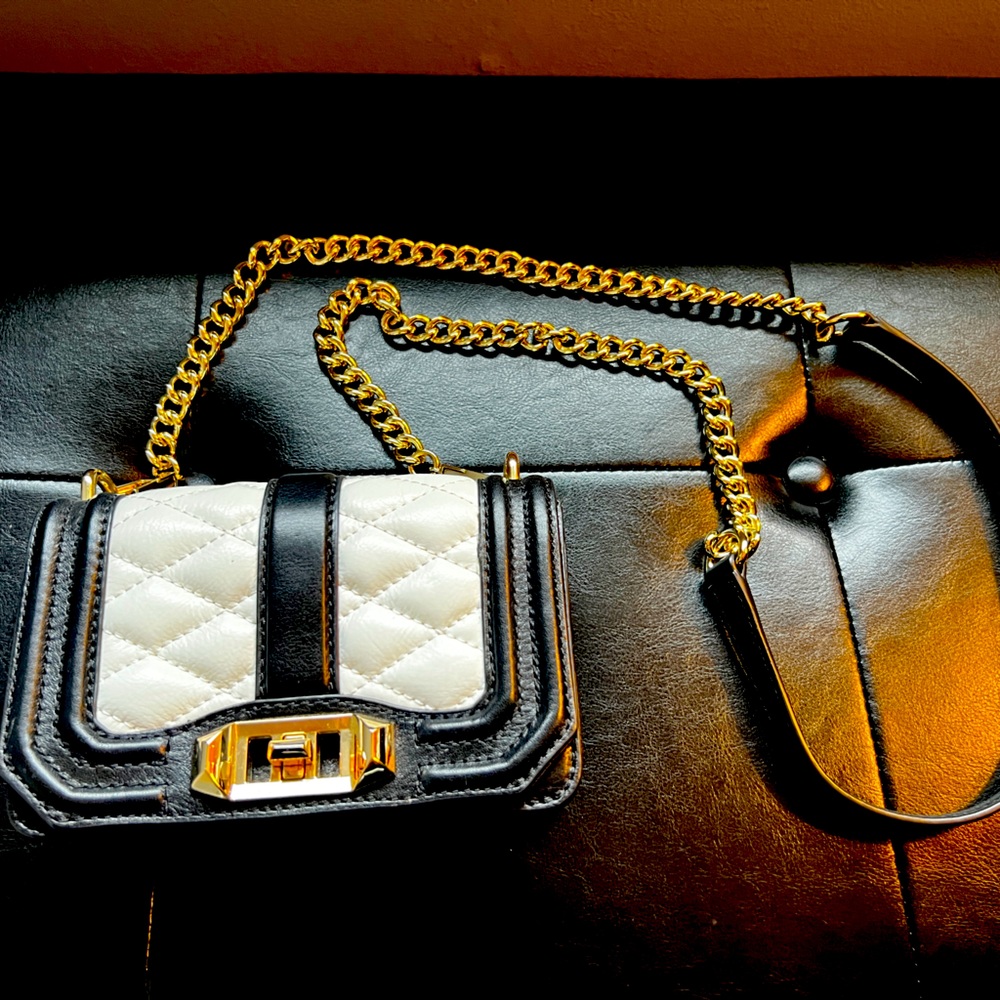 Rebecca Minkoff Quilted Leather Love Crossbody Bag 100% authentic